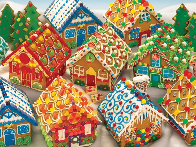 Gingerbread lots of houses